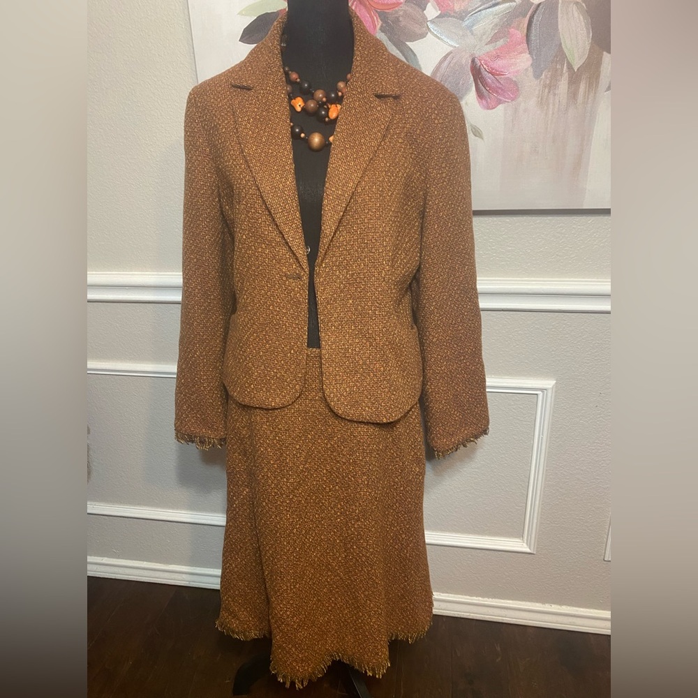 Jones Wear Tweed Jacket & Skirt Set (see description for sizing)